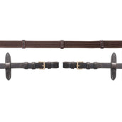 Schockemöhle Reins with Stoppers DarkBrown/Gold Schockemöhle Reins with Stoppers DarkBrown/Gold