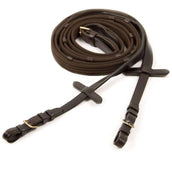 Schockemöhle Reins with Stoppers DarkBrown/Gold Schockemöhle Reins with Stoppers DarkBrown/Gold