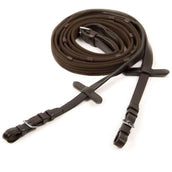 Schockemöhle Reins with Stoppers Darkbrown/Silver Schockemöhle Reins with Stoppers Darkbrown/Silver