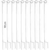 Ako Pigtail Post 10 Pieces Metal White Ako Pigtail Post 10 Pieces Metal White