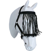 Harry's Horse Flybrowband with Fringes Black Harry's Horse Flybrowband with Fringes Black