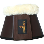 Kentucky Horsewear Bell Boots Sheepskin Leather Brown Kentucky Horsewear Bell Boots Sheepskin Leather Brown