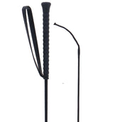 Fleck Riding Whip Rubber Handle Black Fleck Riding Whip Rubber Handle Black