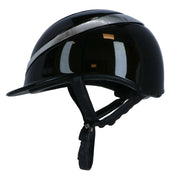 Charles Owen Cap Halo Luxe Black/Platinum Gloss Charles Owen Cap Halo Luxe Black/Platinum Gloss