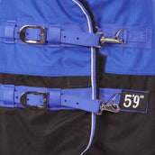 EQUITHÈME Outdoor Rug Tyrex 1200D Aisance 0g with Half Neck Blue/Black EQUITHÈME Outdoor Rug Tyrex 1200D Aisance 0g with Half Neck Blue/Black