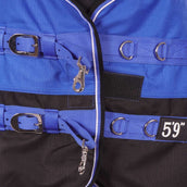 EQUITHÈME Outdoor Rug Tyrex 1200D Aisance 0g with Half Neck Blue/Black EQUITHÈME Outdoor Rug Tyrex 1200D Aisance 0g with Half Neck Blue/Black