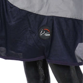 HKM Fly Rug Rain with Neck and Bellyflap Dark Blue/Grey HKM Fly Rug Rain with Neck and Bellyflap Dark Blue/Grey