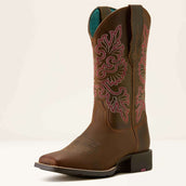 Ariat Western Boots Round Up Wide Square Toe Sassy Brown Ariat Western Boots Round Up Wide Square Toe Sassy Brown