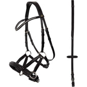 BR Bridle Lewes Side & Pull without Bit Black/Silver BR Bridle Lewes Side & Pull without Bit Black/Silver
