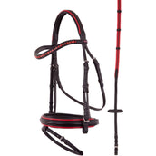 Premiere Bridle Nantes Black/Red Premiere Bridle Nantes Black/Red