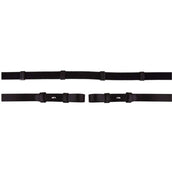 BR Rein Linen 19mm Blind/Round Buckle Black/Silver BR Rein Linen 19mm Blind/Round Buckle Black/Silver