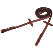 BR Rein Linen 19mm Blind/Round Buckle Tobacco/gold BR Rein Linen 19mm Blind/Round Buckle Tobacco/gold