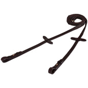 BR Rein Linen 19mm Anti-slip E Fastener brown/gold BR Rein Linen 19mm Anti-slip E Fastener brown/gold