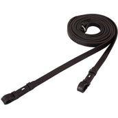 BR Dressage Girth Leather/Rubber 16mm Blind Black/Silver BR Dressage Girth Leather/Rubber 16mm Blind Black/Silver