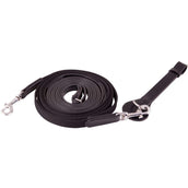 Premiere Draw Reins Leather and Linen Black Premiere Draw Reins Leather and Linen Black