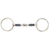 BR Loose Ring Snaffle Sweet Iron Cherry Roller Double Jointed 14mm BR Loose Ring Snaffle Sweet Iron Cherry Roller Double Jointed 14mm