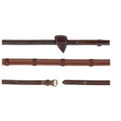 Dyon Reins 1/2 Rubber Braided with Leather Stoppers Brown Dyon Reins 1/2 Rubber Braided with Leather Stoppers Brown