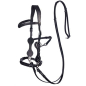 F.R.A. Hackamore Bridle Calli Stud Hook Leather Reins Black F.R.A. Hackamore Bridle Calli Stud Hook Leather Reins Black