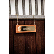 Grooming Deluxe by Kentucky Stable Name Plate Hanger brown/gold Grooming Deluxe by Kentucky Stable Name Plate Hanger brown/gold