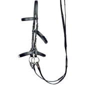 Harry's Horse Leather Lunging/Bridle Cavesson Black Harry's Horse Leather Lunging/Bridle Cavesson Black
