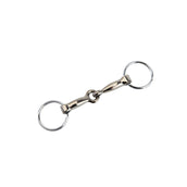 Red Horse Keychain Loose Ring Snaffle Bit Silver Red Horse Keychain Loose Ring Snaffle Bit Silver