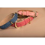 Kentucky Dog Collar Soft Vegan Leather Navy/Beige Kentucky Dog Collar Soft Vegan Leather Navy/Beige