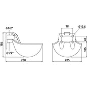Kerbl Water Bowl Cast Iron Black Kerbl Water Bowl Cast Iron Black