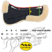 Kavalkade Half Pad with Lambskin Black/Natural Kavalkade Half Pad with Lambskin Black/Natural