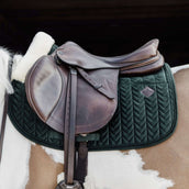 Kentucky Saddlepad Skin Friendly Velvet Jumping Pine Green Kentucky Saddlepad Skin Friendly Velvet Jumping Pine Green