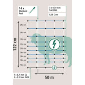 Ako Sheep Fencing Net OviNet Maxi White/Blue Ako Sheep Fencing Net OviNet Maxi White/Blue