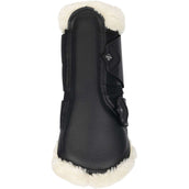 LeMieux Brushing Boots Fleece Edge Mesh Black/Natural LeMieux Brushing Boots Fleece Edge Mesh Black/Natural