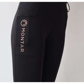 Montar Riding Legging Michelle Rosegold Logo Black Montar Riding Legging Michelle Rosegold Logo Black