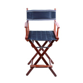 One Equestrian Seat and Back for Wooden Chair Navy/Silver One Equestrian Seat and Back for Wooden Chair Navy/Silver