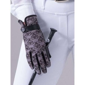 PS of Sweden Riding Gloves Monogram Leather Black PS of Sweden Riding Gloves Monogram Leather Black