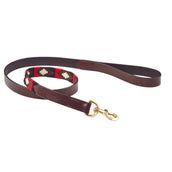 WeatherBeeta Dog Leash Polo Leather Cowdray/Brown/Black/Red/White WeatherBeeta Dog Leash Polo Leather Cowdray/Brown/Black/Red/White