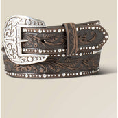 Ariat Belt Studded Tooled Embossed Brown Ariat Belt Studded Tooled Embossed Brown