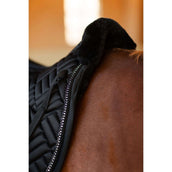 Equestrian Stockholm Saddlepad Vegan Fur Jumping Crystal Black Equestrian Stockholm Saddlepad Vegan Fur Jumping Crystal Black