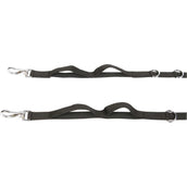 Harry's Horse Side Rein Adjustable with Elastic Black Harry's Horse Side Rein Adjustable with Elastic Black