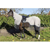 HKM Anti-Fly Exercize Rug Fringes Removable Neck Silver/Grey HKM Anti-Fly Exercize Rug Fringes Removable Neck Silver/Grey