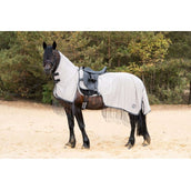 HKM Anti-Fly Exercize Rug Fringes Removable Neck Silver/Grey HKM Anti-Fly Exercize Rug Fringes Removable Neck Silver/Grey