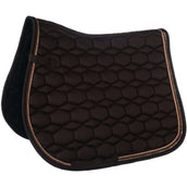 HKM Saddlepad Rosegold Glamour General Purpose Brown/Rosegold HKM Saddlepad Rosegold Glamour General Purpose Brown/Rosegold
