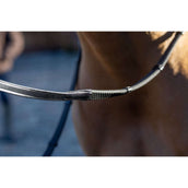 LeMieux Reins Arika Soft Rubber with Stopper Black/Silver LeMieux Reins Arika Soft Rubber with Stopper Black/Silver