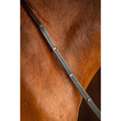 LeMieux Reins Arika Soft Rubber with Stopper Brown/Silver LeMieux Reins Arika Soft Rubber with Stopper Brown/Silver