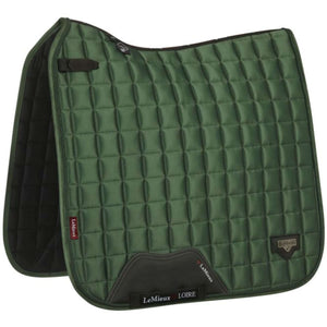 LeMieux Saddlepad Loire Classic Satin Square Dressage Hunter Green LeMieux Saddlepad Loire Classic Satin Square Dressage Hunter Green