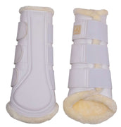 Montar Leg Protectors Tech Leather White Montar Leg Protectors Tech Leather White