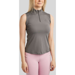 Montar Shirt MoPearl Pintuck Sleeveless Grey Montar Shirt MoPearl Pintuck Sleeveless Grey