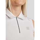 Rebel Sleeveless Shirt Tone in Tone Crystals White Rebel Sleeveless Shirt Tone in Tone Crystals White