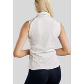 Rebel Sleeveless Shirt Tone in Tone Crystals White Rebel Sleeveless Shirt Tone in Tone Crystals White