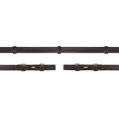 Schockemöhle Reins Smooth Leather with Stoppers DarkBrown/Gold Schockemöhle Reins Smooth Leather with Stoppers DarkBrown/Gold