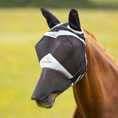 Shires Fly Mask with Ears & Nose Fine Mesh Black Shires Fly Mask with Ears & Nose Fine Mesh Black